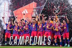 西超杯-拉菲尼亚双响维尼修斯一条龙 巴萨3-2皇马 西超杯-拉菲尼亚双响维尼修斯一条龙 巴萨3-2皇马